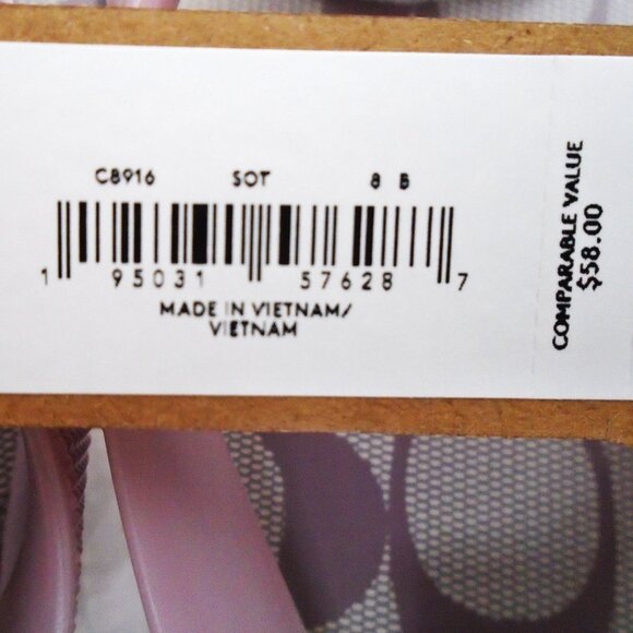 Coach Zak Flip Flips Womens Soft Lilac 8B - Picture 14 of 14